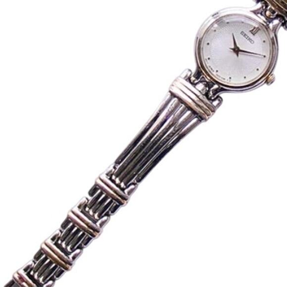 Seiko Dual tone Luxury Quartz Wrist Watch Bracelet - Picture 6 of 6